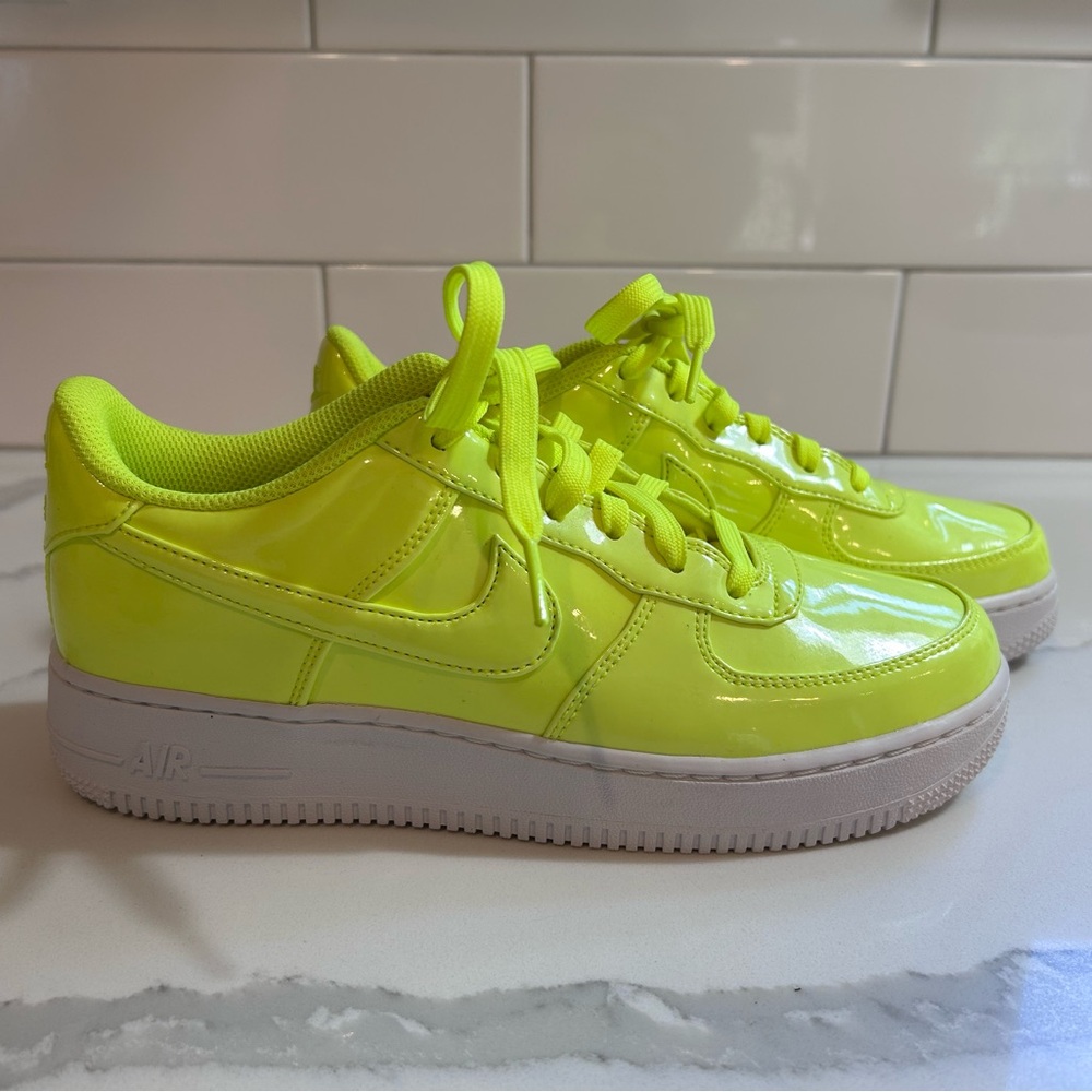Nike Yellow Sneakers Patent Leather Air Force 1
